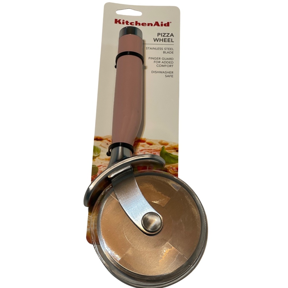 KitchenAid Pink Pizza Cutter Dried Rose Stainless Steel Blade KE113OHDRA NEW‎